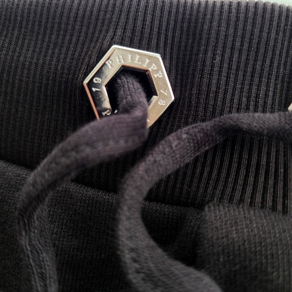 PHILIPP PLEIN 💀 Crystal Skull Print Joggers - US XL, Black/Silver - Picture 6 of 7